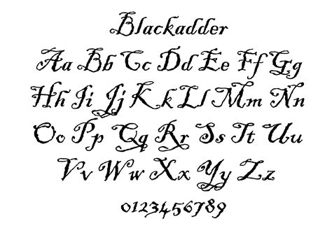 blackadder font microsoft word.